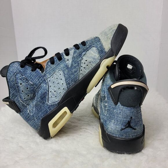 Nike Air Jordan 6 Sneaker Mens Size 6 Retro “Washed Denim” CV5489-401 Shoes - Picture 4 of 10